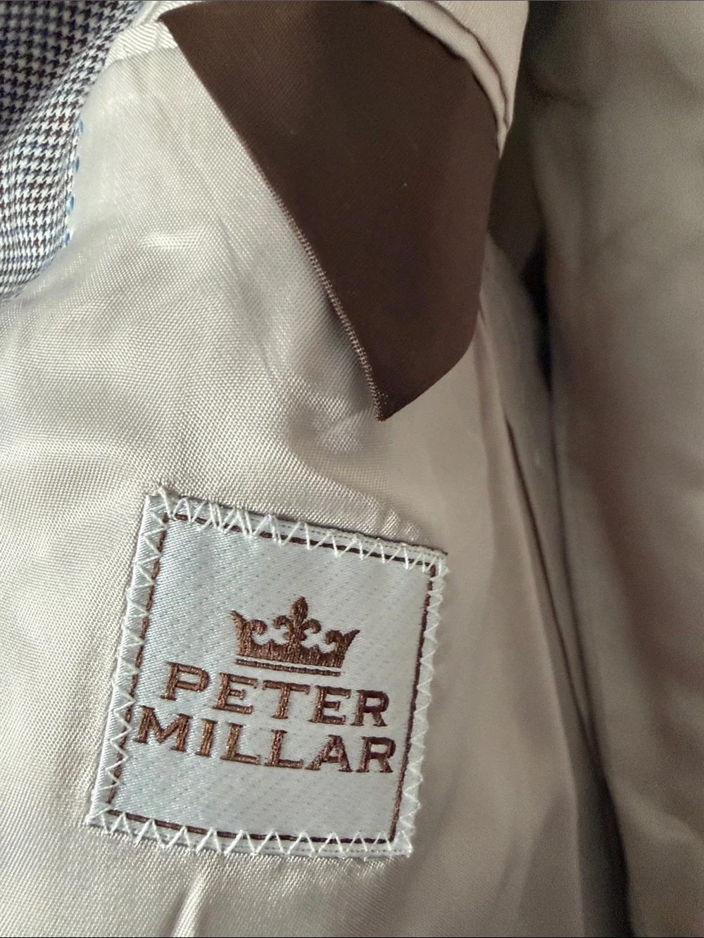 Peter Millar Light Gray Glen Plaid Sport Coat